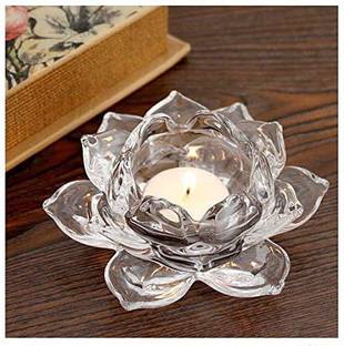 Mirakii Mirakii Glass Lotus Shape Tealight candle holder 1 Piece Glass 1 - Cup Tealight Holder