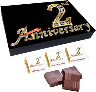 CHOCOINDIANART Nice 2nd Anniversary, 12pcs Delicious Chocolate Gift Box, Truffles