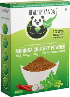 HEALTHY PANDA 100% Natural Moringa Chutney Powder / Drumstick leaves Chutney Powder / Munagaku Chutney Podi / Munagaku Karam Podi (300 Gms) 100 Pack of 3 Chutney Powder