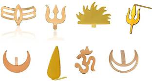 DULCI Spiritual Charm Forehead Tilak Teeka Puja Tool Applicator Stamp Daily Usage and Occasionally Deity Ornaments for Unisex (Pack of 8) Deity Ornament