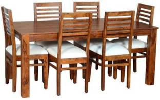 Custom Decor Solid Wood 6 Seater Dining Set