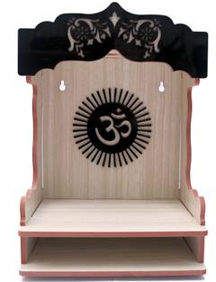 STASTORE E Wooden Singhasan Temple for God, Laddu Gopal Sinhasan for Pooja Mandir, Singhasan for Diwali, Durga Pooja, Navratri, Ganesh Chaturthi Art and Craft Wooden Temple for Use Office/Home/Room Home Temple. Engineered Wood Home Temple