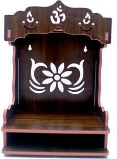 Rudrax Handmade Beautiful Wooden Temple/ Home Temple/Puja Mandir/Wall Hanging and Table Top Home Mandir Temple /Home Decor Beautiful Wooden Temple Engineered Wood Home Temple