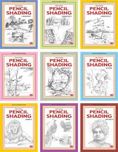 Know About Pencil Shading - Landscapes - Animal - Action - Birds - Portraits - English ( Set Of 9 Books ) 360 Pages