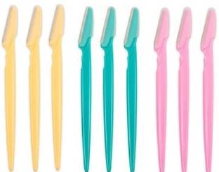 yogo beauty A PROFESSIONAL 9 EYESHABROW SHAPING RAZORS AND UNNECESSARY HAIR HEROVING RAZORS, Women