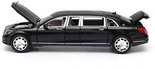 Dherik Tradworld Pull Back Metal Diecast Mercedes Benz Long car Car Model with 6 Door Open