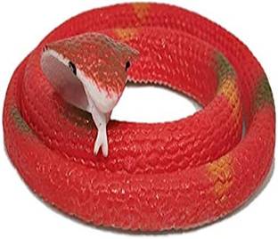 ExaltedCollection Rubber Snake,Realistic Snake Toy (Red) snake Gag Toy