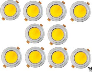 MVL MVL 9W Warm Led Ceiling Down Light Round pack of 10 Recessed Ceiling Lamp