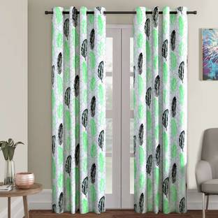 IWS 212 cm (7 ft) Door Polyester Curtain (Pack Of 2)