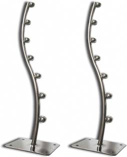 dhanak 7-Pin Wall Drope Hanger (2Pcs.)_Heavy Duty_Wall Mount_Fittings Included (Screw etc.) Steel Dress Pack of 2 Hangers For  Dress