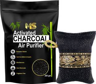 Mini Storify Room Activated Charcoal Air Purifier bag - 200 gm pack of 1, Non-Electric ,eodorizer, Odor Absorber and Dehumidifier for Wardrobe, Fridge, Shoe Rack, Cars,Bathroom,Kitchen and Home Humidifier