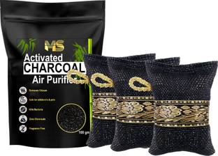 Mini Storify Room Activated Charcoal Air Purifier bag - 100 gm pack of 3, Non-Electric Deodorizer, Odor Absorber and Dehumidifier for Wardrobe, Fridge, Shoe Rack, Cars,Bathroom,Kitchen and Home Humidifier