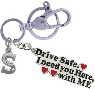 ROYALSHOP drive safe key chain with s name in royal look 1 Key Chain
