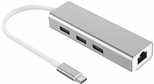 techut USB 2.0 Type C 3.1 for RJ45 Ethernet LAN Adapter Cable with 3 Ports USB Hub USB 2.0 Type C 3.1 for RJ45 Ethernet LAN Adapter Cable with 3 Ports USB Hub for MacBook, PC. USB Hub