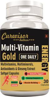 Curevisor Multivitamin with Ginseng Extract ,Antioxidants and Multiminerals
