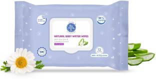 The Moms Co. Natural Baby 99% Water Wipes l Prevents Rashes l Soothe Skin l Aloe Vera & Calendula l 72 wipes