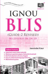Gullybaba IGNOU 2nd Year BLIS (Latest Edition) GUIDE-2 (BLI-225 to 229) in English IGNOU Help Book with Solved Previous Year's Question Papers and Important Exam Notes - LIBRARY SCIENCE (Others, English, Jasvinder Kaur)  - LIBRARY SCIENCE