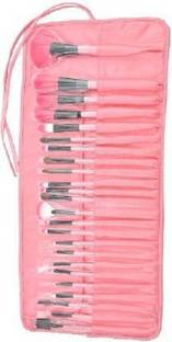 Crazy girl 24 Pcs Makeup Brush Set Powder Foundation Make Up with PU Leather Holder Case