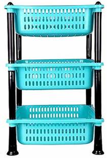 VM BOND Fruits/Vegetables Kitchen Rack Plastic