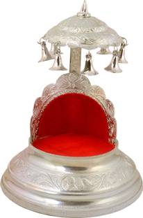 SHRISHA CREATION Metal Handicraft Pooja Jhula | Swing | Palana | Nand Gopal Palana | Hindola for Ladoo Gopal and Ganesh Ji Jhula