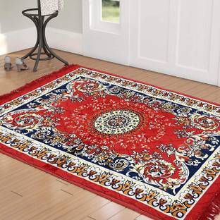 RRC Maroon Velvet Area Rug