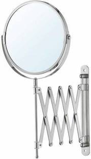 IKEA Round FRÄCK Mirror, Stainless steel Magnifying Mirror/ Shaving Mirror/ Bathroom Mirror with 5X Magnifying Mirror & Wall Bracket With Adjustable Frame Magnifying Mirror
