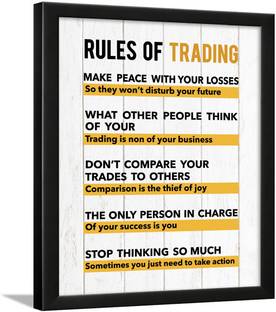 Trading rules - Trading Quotes Wall Frames - Stock Market Quotes Wall Frames - Finance Quotes Wall Frames – Money Quotes Wall Frames - Trading Quotes Posters - Stock Market Quotes Posters Paper Print