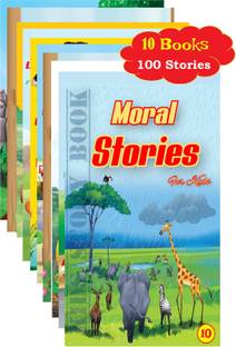 English Story Books For Kids - Moral Story Book (10 Books - 100 Stories) | Children's Classic Grandma Bedtime Picture Book Stories
