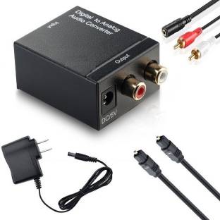 JAMUS  TV-out Cable Digital to Analog Audio Converter (Black, For TV)