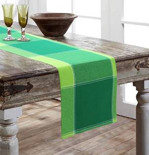 AIRWILL Green 152 cm Reversible Table Runner