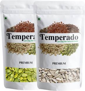 Temperado Raw pumpkin and Sunflower Seeds Combo 500gm Pack of 2 ( 250gm each) Sunflower Seeds, Pumpkin Seeds