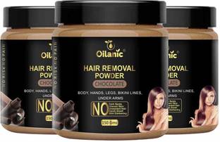 Oilanic Chocolate Hair Removal Powder Combo Pack of 3 Jar 150gms (450gms) Wax