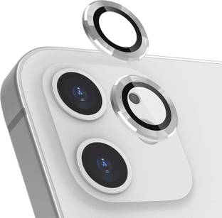 Unique4Ever Camera Lens Protector for Apple IPhone 12 Mini Metal Camera Ring Protector High Definition Anti-Scratch Dust Proof Bubble-Free Camera Lens ( SILVER )