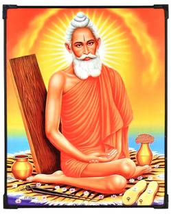 FURNATO Home Decor | Long Lasting UV Coated Hard Unbreakable MDF Board Laminated Picture of BABA LOKNATH | SIZE: 12X15 INCH | Religious Home Decor Painting Photo Digital Reprint 15 inch x 12 inch Painting