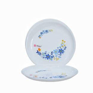 Dreamz Plastic Dinner Plates Reusable BPA Free Dishwasher Safe Microwaveable for Any Occasion, BBQ, Travel, and Events Half Plate (8 Inch) Half Plate