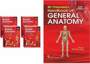 B D Chaurasia's Human Anatomy 4 Volume Set ( Vol.1 To Vol 4) With BD Chaurasia Handbook On General Anatomy