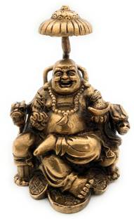 Bhunes Lord Kuber Brass | Kuber Murti Brass | Kuber Statue Vastu | Kubera | Vaishravana | Kubera | Brass Kuber Idol |Kuber Murti | Brass Kuber Statue Decorative Showpiece  -  15 cm