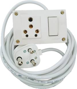 UKV 16A Extension board , 7 meter, heavy guage ,3 core copper cable , cona SS combined and 16A , 3 pin plug (big size) 1  Socket Extension Boards
