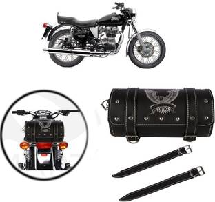 Znee Smart Saddle Bag Black Leatherette Motorbike Saddlebag