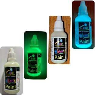 Jash Night Glow Paint Night Glow Paint Cambo Pack Yellow-Green and Blue-Green Each 30gm (Total 60gm)