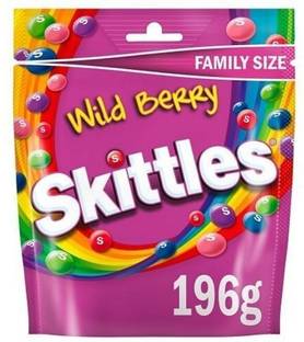 Skittles Wild Berry Flavour Candy Packet,196g MIx Wild Berry Skittles