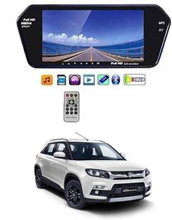 AYW brezza 7 Inch LED Car Rearview Monitor Mirror with Touch Button Univarsal For All Cars काला LED