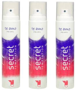 Secret Temptation Te Amo Pearl Perfume Pack of 3 Deodorant Spray  -  For Women