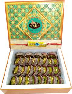 Singla Sweets Anjeer Cake 410g Sweets with rakhi Pack of 2 (400gm+10g Combo