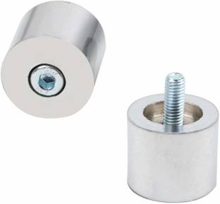 Bullkartzone Stainless Steel Bar End, Heavy Handlebar Weight Compatible with BS3 BS4 Royal Enfield Bullet Classic, Electra & Standard Motorcycles (2 Pieces, Chrome) Handle Bar