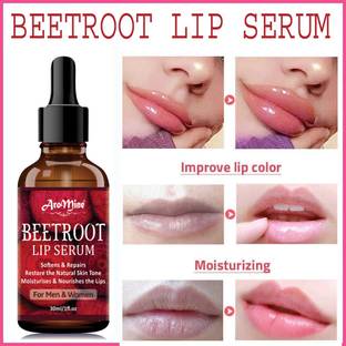 AroMine Beetroot Brightening Pink Lip Serum for Lip Lightening & for Dry Lips- Beetroot