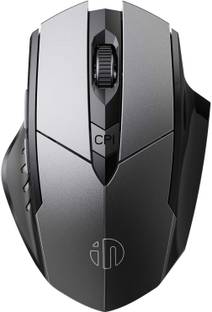 INPHIC Bluetooth Mouse, Rechargeable Wireless Mouse Multi-Device (Tri-Mode: BT 5.0/4.0+2.4Ghz) with Silent , 3 DPI Adjustment, Ergonomic Optical Portable Mouse for Laptop Android Windows Mac OS, Grey Wireless Optical  Gaming Mouse  with Bluetooth