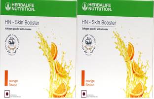 HERBALIFE Skin Booster Collagen Drink Mix-Orange Flavour For Better Skin Health-2 Pack Plant-Based Protein