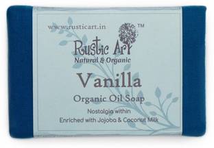 RUSTIC ART Organic Vanilla Soap |Cold Processed | Handmade | For Kids