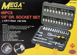 MEGA 1/4 SQ DR 46 PCS SOCKET SET Socket Set